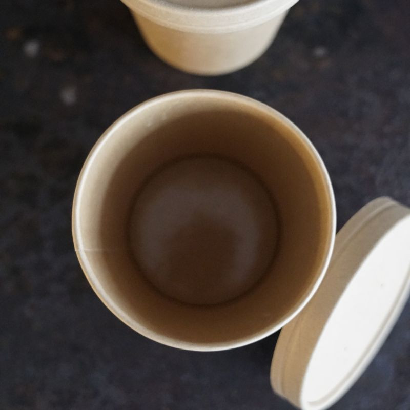 5er-Set braune oder weisse Speisebecher aus stabilem Karton – Bild 6