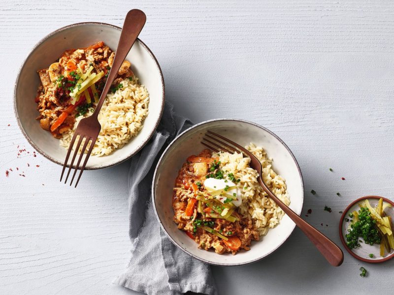 Hackfleisch Stroganoff