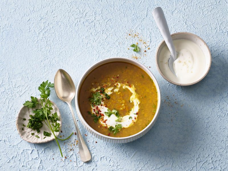 Schnelle indische Linsensuppe